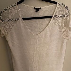 H&M Lace Sleeve Top